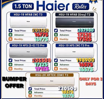 All AC available on easy installment