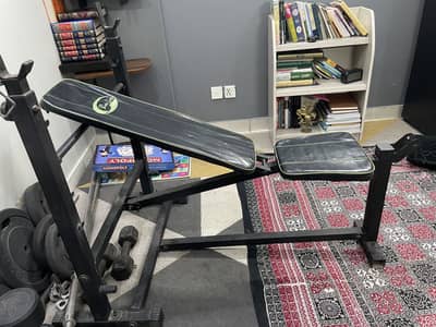 4 Stages Adjustable and Foldable SlimLine Gym Bench (Supports Squats)