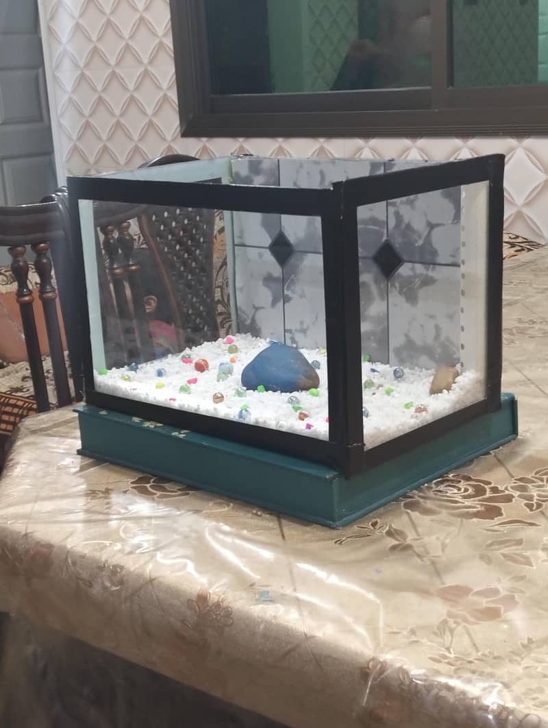Premium Handmade wooden Aquarium with Decor 1