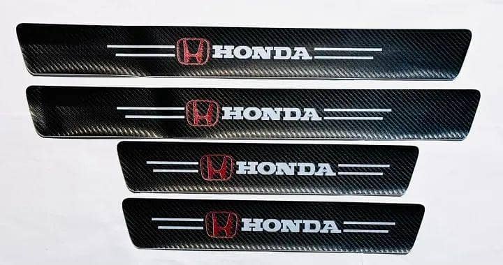 CAR 4pcs Honda protectors Car Carbon Door Sill Protector Sticker Accessories Car Door Sill Threshold Stickers Door Sill Guard Protected Stickers For HONDA