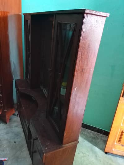 Wardrobe with glass cabinet