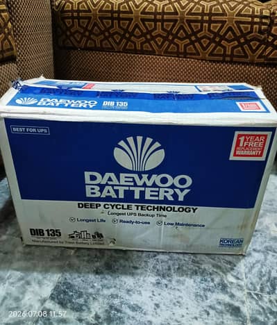 Daewoo DIB 135/12V Brand New Battery