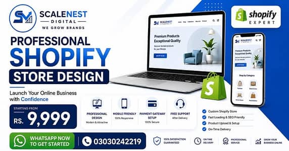 Professional Shopify Store| Design & Development Services