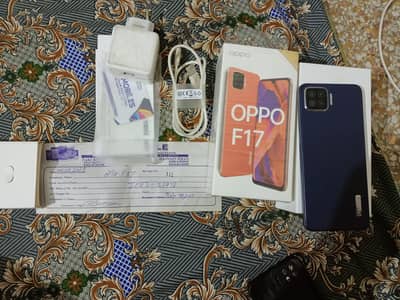 OPPO f17 8/128 full box dual sim pta approved  type c exchange possibe