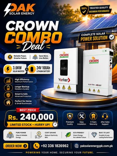 Solar Lithium battery Combo Package . . .