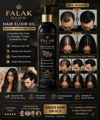 Falak Glow Hair Elixir Oil - Hair Fall Control & Hair Growth 200ml