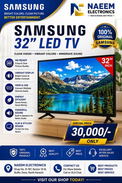 Samsung 32 Inch LED TV | HD LED Television | Original