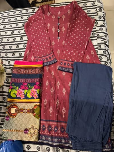 3 pcs lawn dress