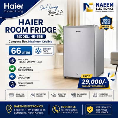 Haier HR-66B Room Fridge | Mini Refrigerator | Excellent Condition