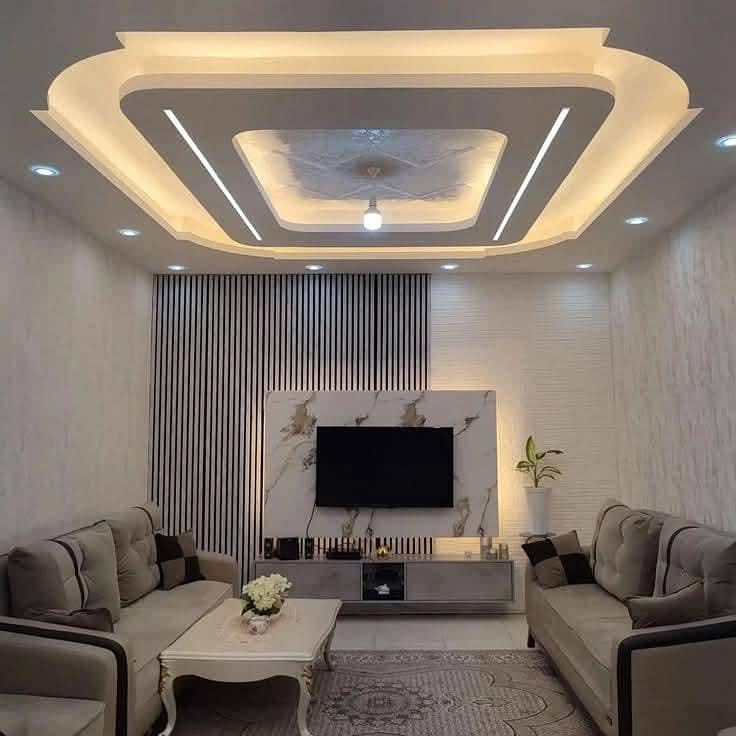 Fancy False Ceiling | Gola Border Ceiling | POP Ceiling 2