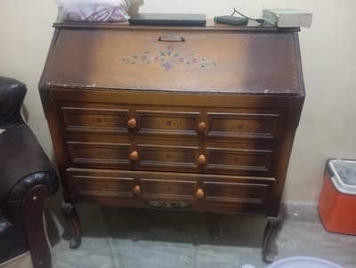 Dressing table with a mirror