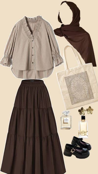 Customized Modest Dress | Shirt + Skirt + Hijab | Stitched on Order