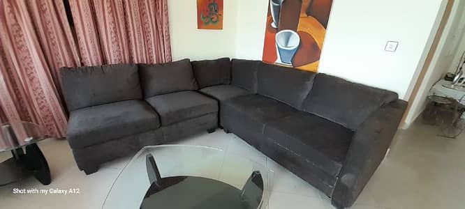 L-Shaped American Sofa Set with Chaise