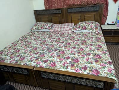 Two Wooden Single beds for sale
