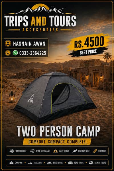 Camping Tent|Manual Outgoing Sleeping Tent|Travelling Tent|TREKCAMP