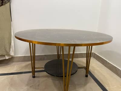 Round Table with Metal Frame