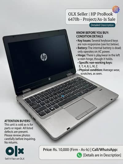 HP ProBook 6470B – Perfect Desktop Alternative / Parts Deal!