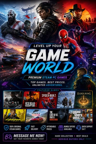 Premium Steam PC Games | GTA 5, RDR2, Spider-Man 2, Ghost of Tsushima