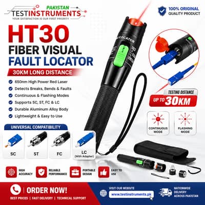 HT30 Fiber Visual Fault Locator 30KM | Fiber Optic Tester Pakistan