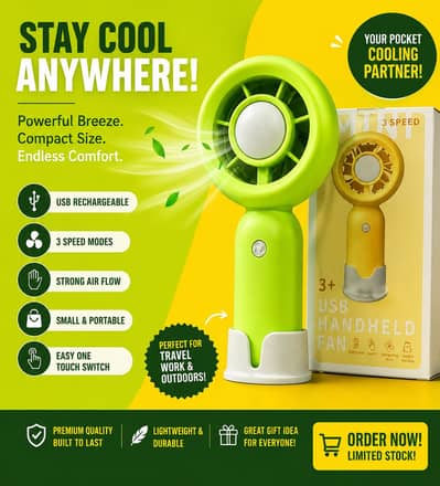 Mini usb portable fan rechargeable