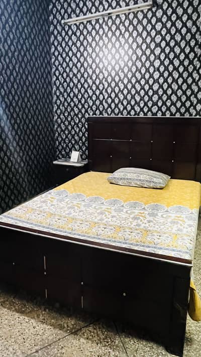 Bed with mattress