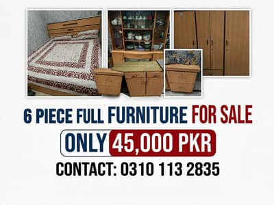 6-Piece Solid Wood Finish Furniture Set - Urgent Sale