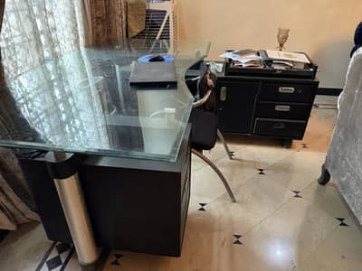 Large Glass Office Table