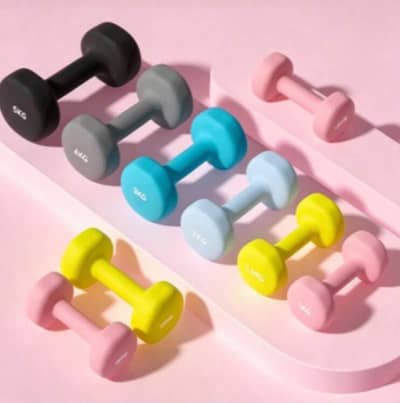Multicolour Matte Dumbbell Solid Cast Iron For Men's And Woman