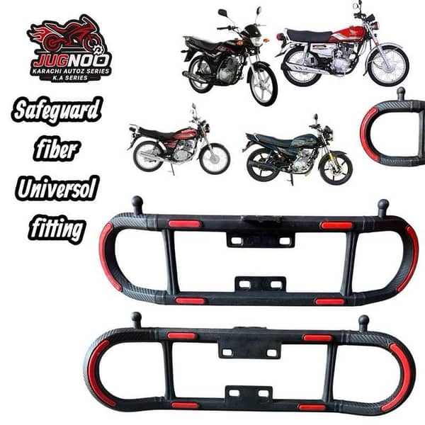 Motorcycle Universol fiber coated crashguard /safeguard for all bikes ( cd70 /cg125 self / ybr /gs150 /gd110/cb125f /pridor 100cc