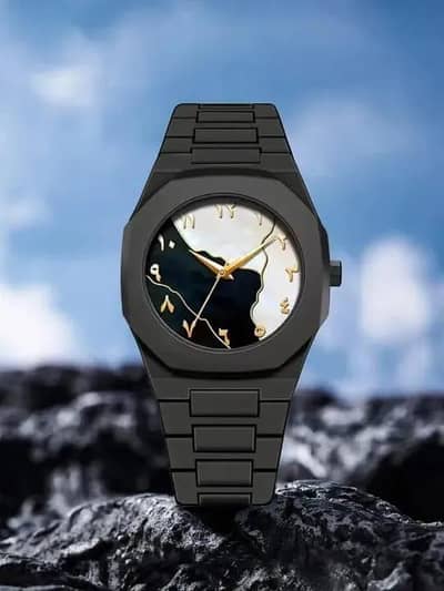 Luxury White Men's Wrist Watch Premium Analog Watch – White & Gold