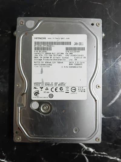 Hitachi  500 GB Hard Drive Tower Pc Internal  HDD