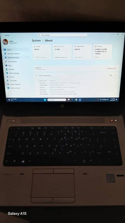 HP Probook Core i5 6th gen 8/256ssd