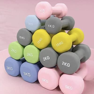Multicolour Dumbbell For Gym And Home