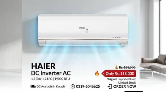 Haier 1.5 Ton DC Inverter Split AC (LF19)