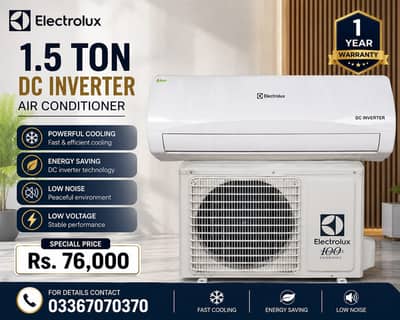Electrolux 1.5 Ton AC DC Inverter (0336/7070/370) 1 year warranty