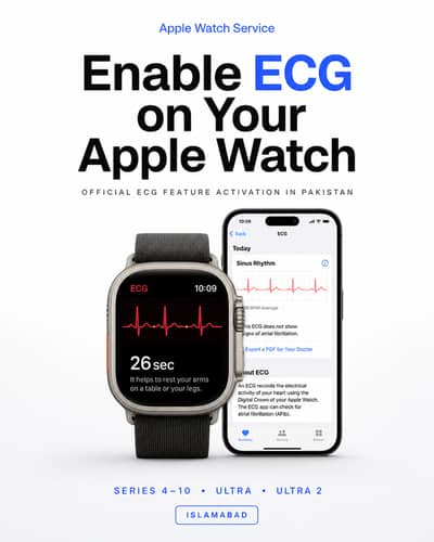 Apple Watch ECG Activation in Pakistan Official ECG Feature Islamabad