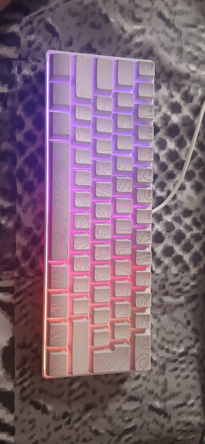 Compact RGB Gaming Keyboard 61 Keys | White