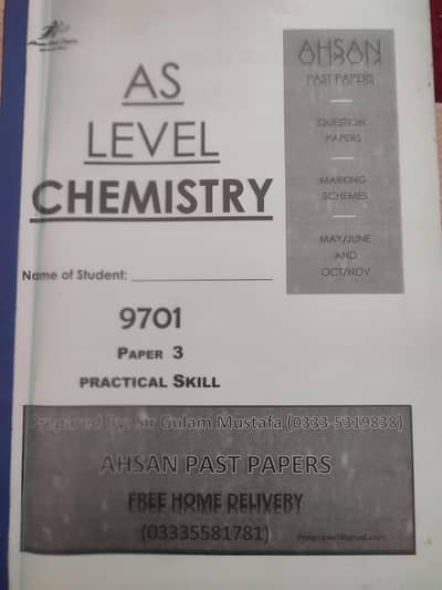 Alevel chemistry paper 3 practicals