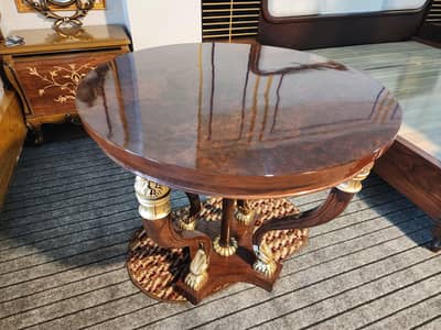 Empire-style round accent table