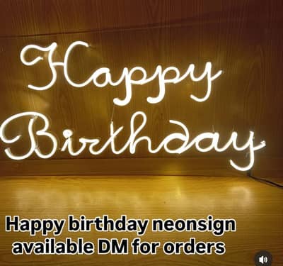 Happy birthday neonsign
