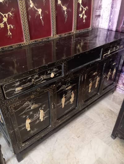 chinese mother of pearl cabinet hutches console furniture antique rare