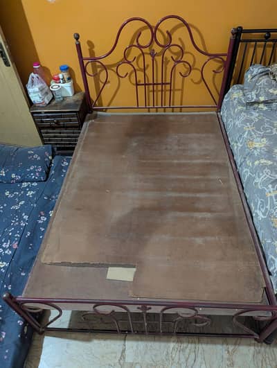 Iron bed with matters for sale