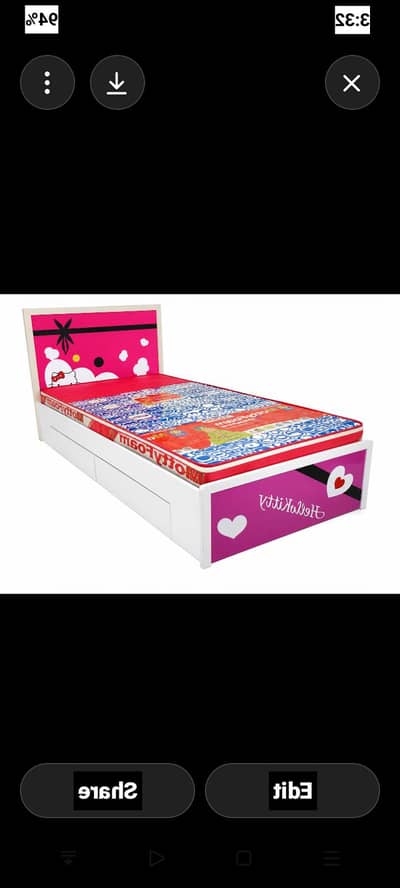 Single bed+2drawer (with mattress)