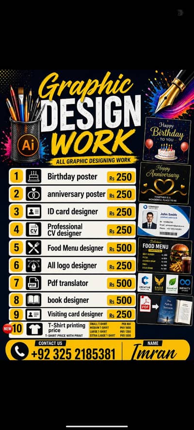 graphic designing working