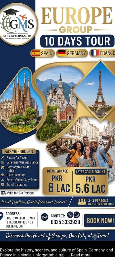 EUROPE TOUR CONTACT. ASAD. 0325-3333-939