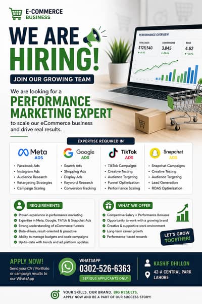 Digital Marketing Expert Required (Meta | Google | TikTok | Snapchat)