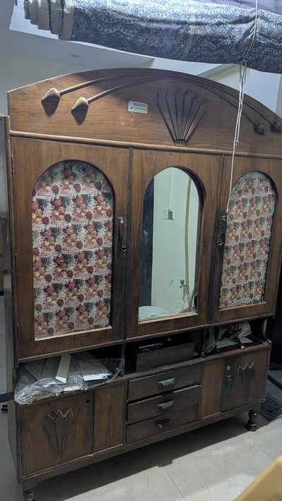 Bed and (wardrobe)