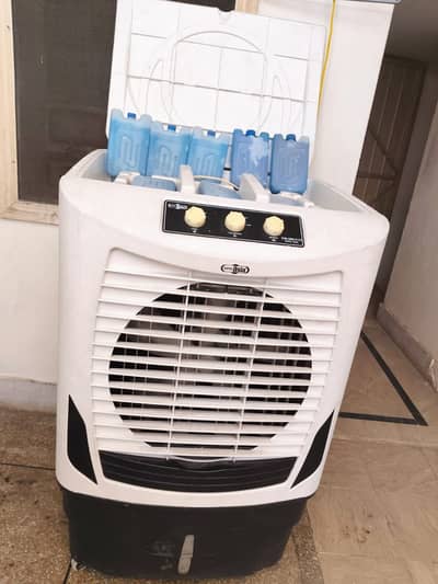 Almost New Super Asia Cooler With 8 Ice Bottles