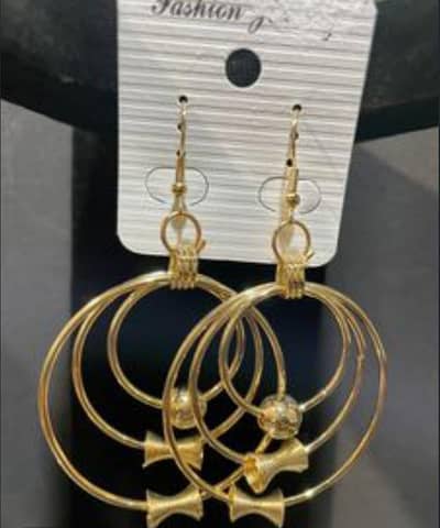 Golden Multi Hoop Earrings – Brand New
