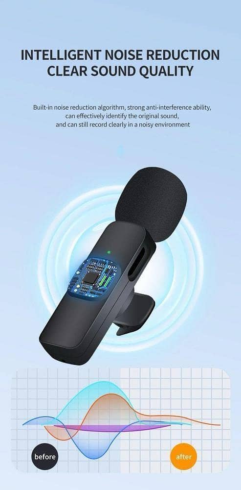  Wireless Bluetooth Vlogging Microphone  1
